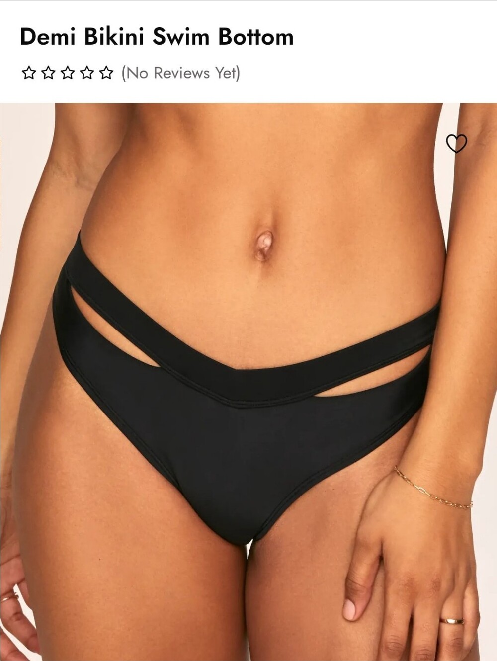 Black Bikini Bottoms NWOT